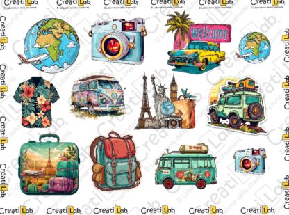 Stickers Adesivi Viaggio mix 2  