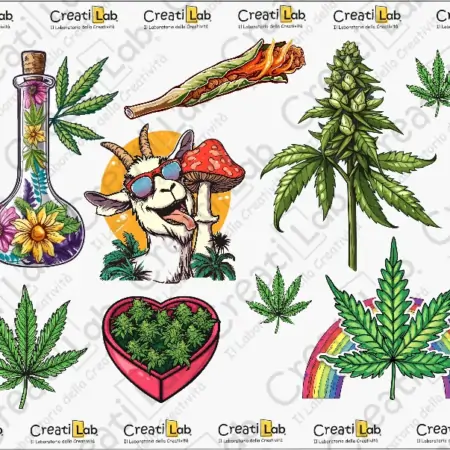 Stickers Adesivi Weed