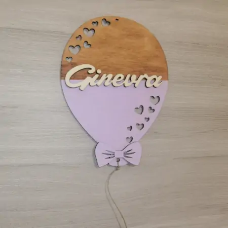 Targhetta Nome a forma di Palloncino