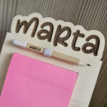 Porta Post-It con matita personalizzata  