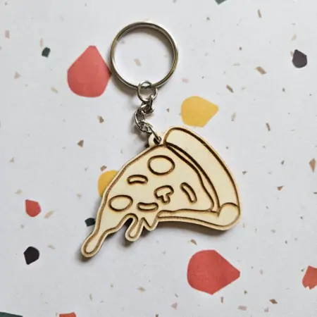 Portachiavi in Legno Pizza