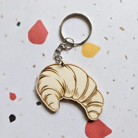 Portachiavi in Legno "Croissant"