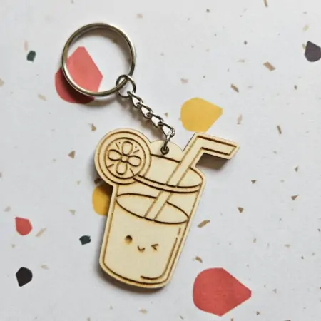 Portachiavi in Legno "Cocktail Kawaii"