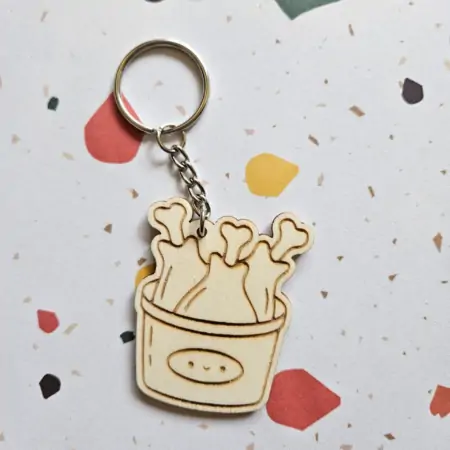 Portachiavi in Legno "Chicken basket"