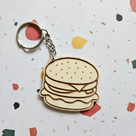 Portachiavi in Legno Cheesburger