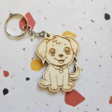 Portachiavi in Legno "Cagnolino simpatico"