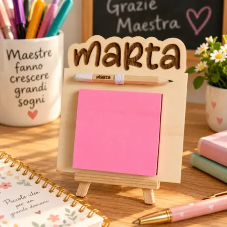 Porta Post-It con matita personalizzata