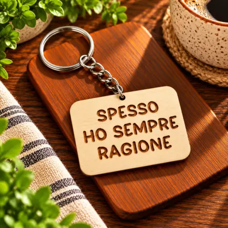 Portachiavi in Legno "Spesso ho sempre Ragione"