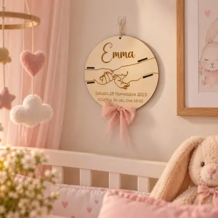 Targa personalizzata porta Braccialetti Nascita