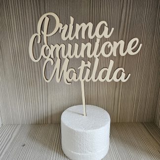 Cake Topper Prima Comunione con Nome  