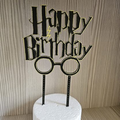 Cake Topper Happy birthday modello Harry Potter  