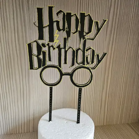 Cake Topper Happy birthday modello Harry Potter