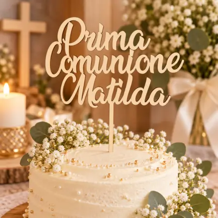 Cake Topper Prima Comunione con Nome