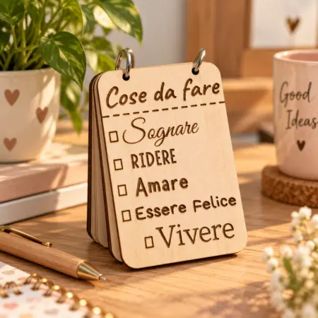 Taccuino, notes da scrivania in legno
