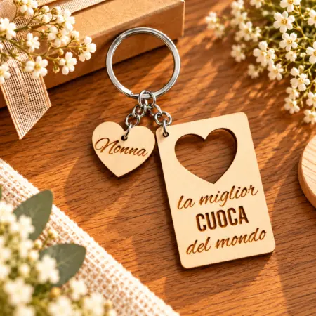 Portachiavi in Legno Nonna La miglior cuoca del Mondo