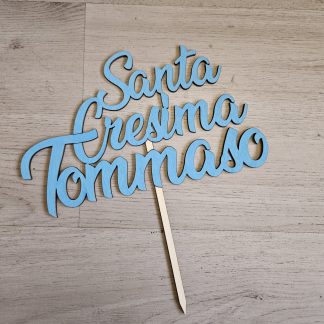 Cake Topper Santa Cresima con Nome  