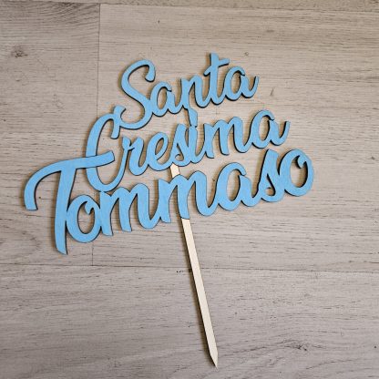 Cake Topper Santa Cresima con Nome  