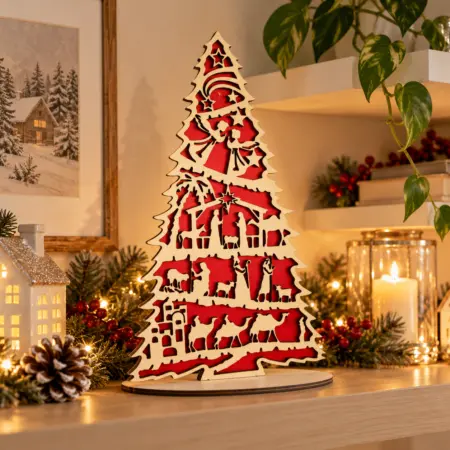 Albero di Natale con Natività