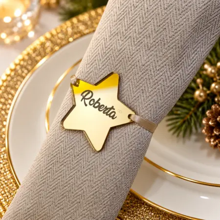 Segnaposto a forma di Stella Personalizzabile