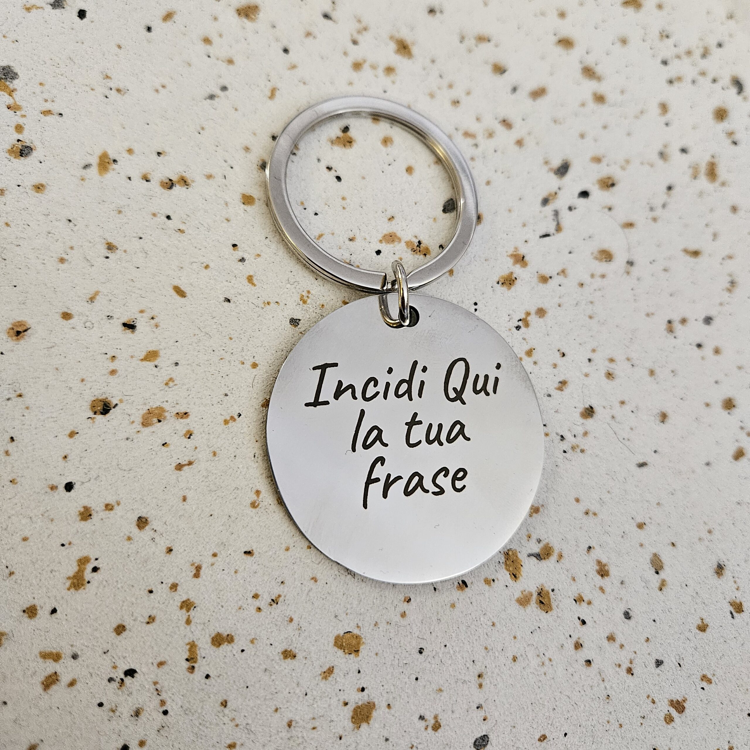 Portachiavi in Acciaio Tondo Personalizzabile