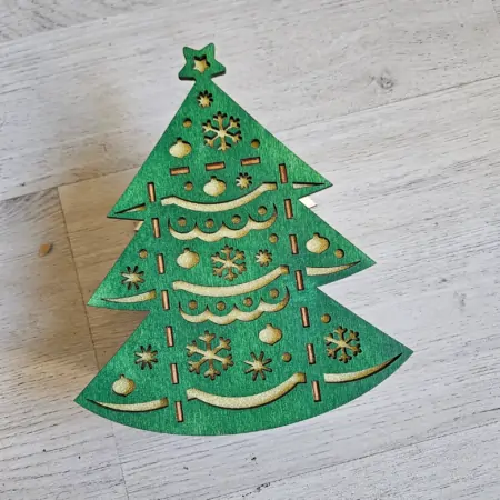 Scatola in legno Albero di Natale