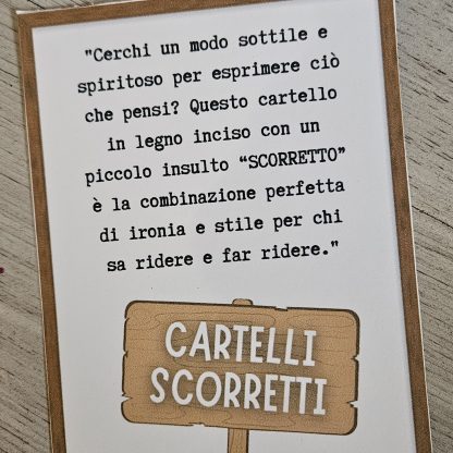 Cartello "Scorretto" Alzati e Fattura  