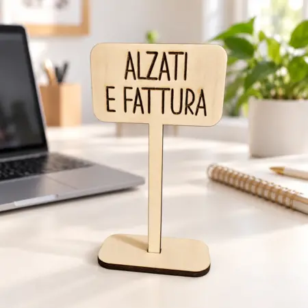 Cartello "Scorretto" Alzati e Fattura