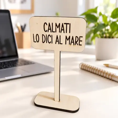 Cartello "Scorretto" Calmati lo dici al mare!