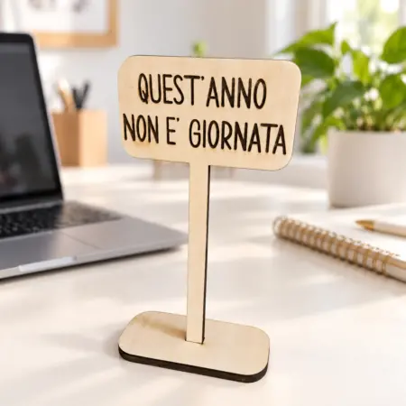 Cartello "Scorretto" Quest'anno non è giornata!