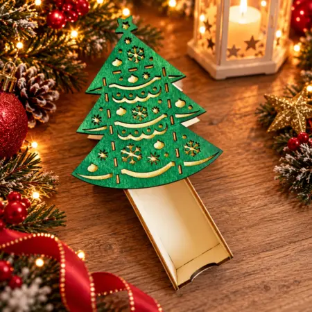 Scatola in legno Albero di Natale