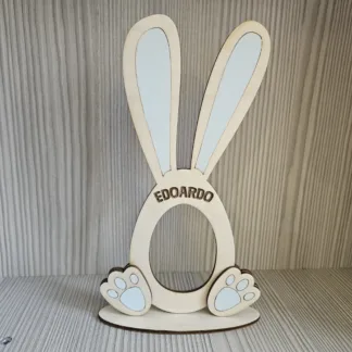 Porta ovetto di cioccolato a forma di coniglietto pasquale