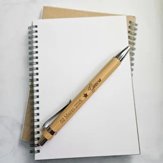 Penna in Bamboo per Battesimo, Comunione o Cresima