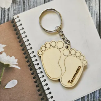 Portachiavi Personalizzato Piedini con nome