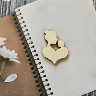 Sagoma in legno Mamma e Figlio