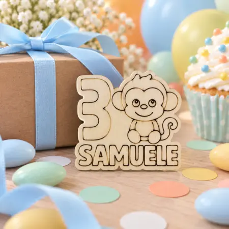 Calamita Compleanno con Scimmia