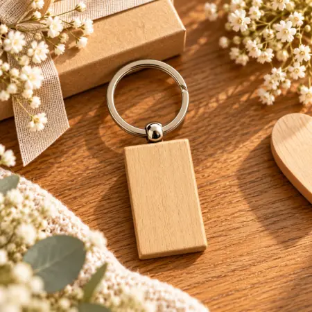 Portachiavi in Legno di Faggio rettangolare Personalizzabile
