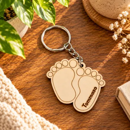 Portachiavi Personalizzato Piedini con nome