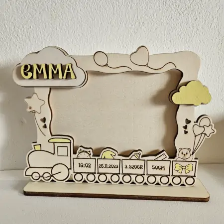 Cornice Nascita con Trenino