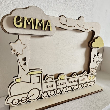 Cornice Nascita con Trenino - immagine 2