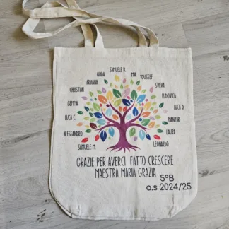 Tote Bag in cotone Albero della vita Maestre