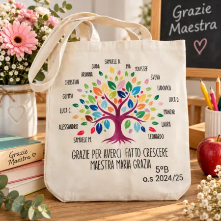 Tote Bag in cotone Albero della vita Maestre