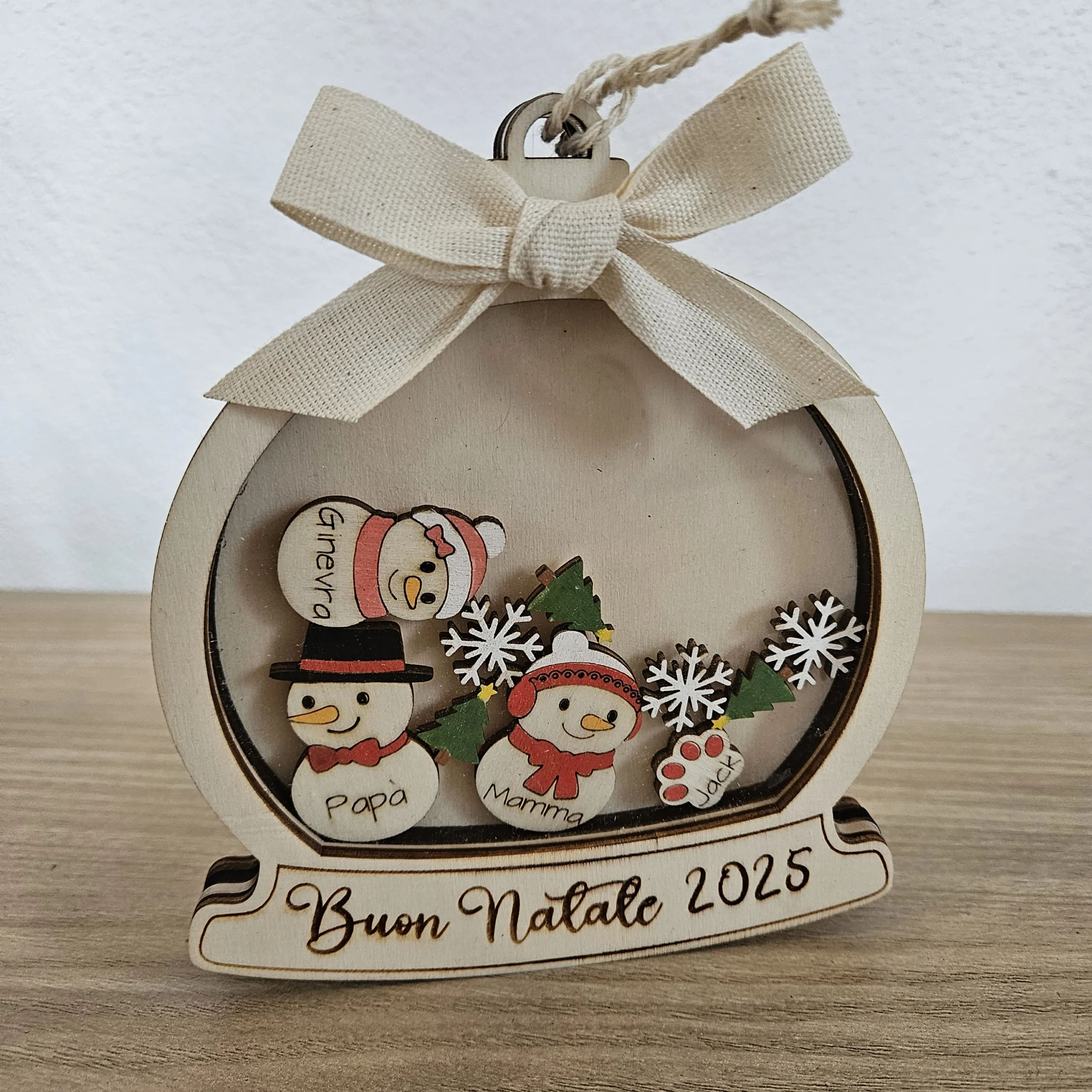 Pallina di Natale shaker Pupazzi di neve - immagine 2