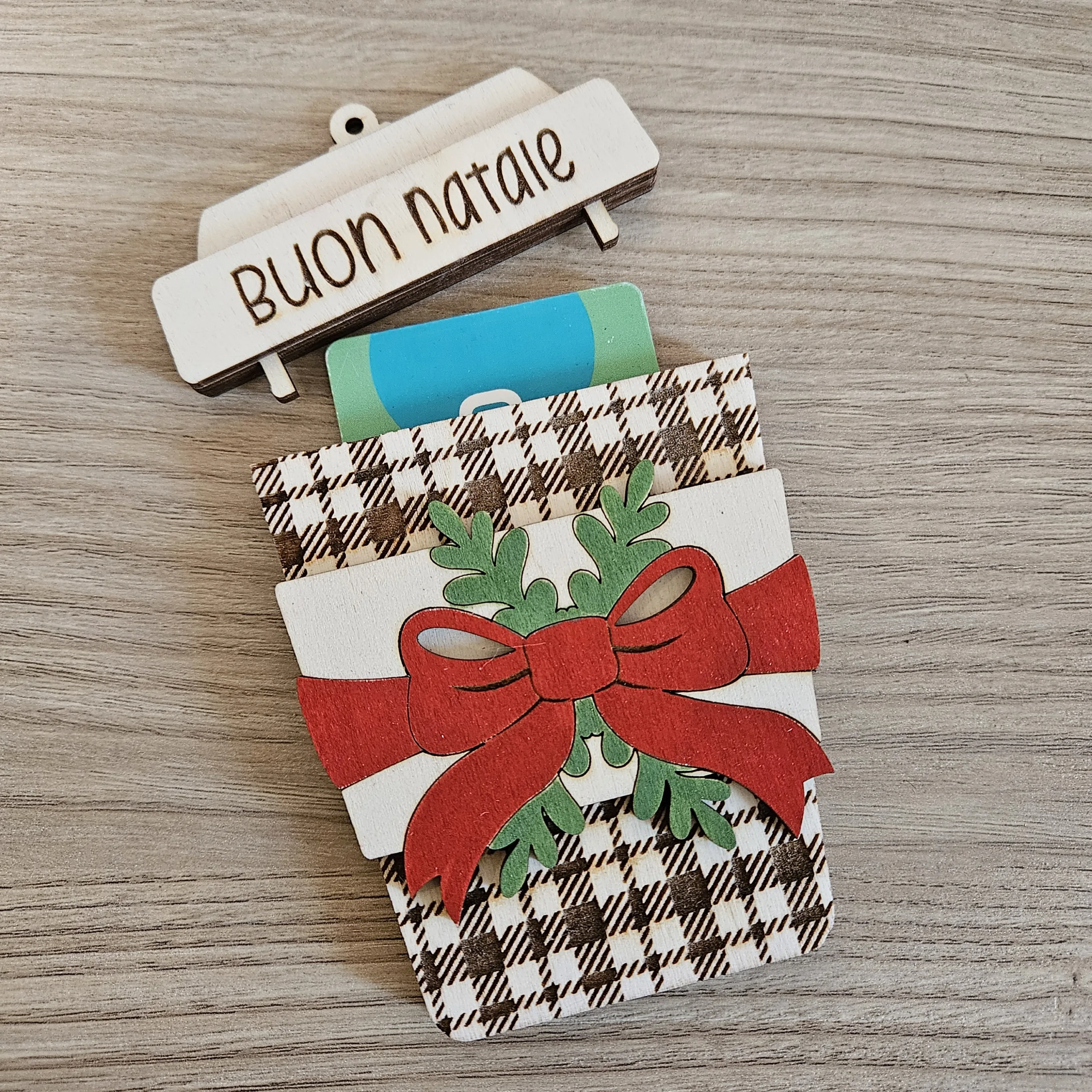 Porta Gift Card in Legno Tazza di caffè - immagine 2