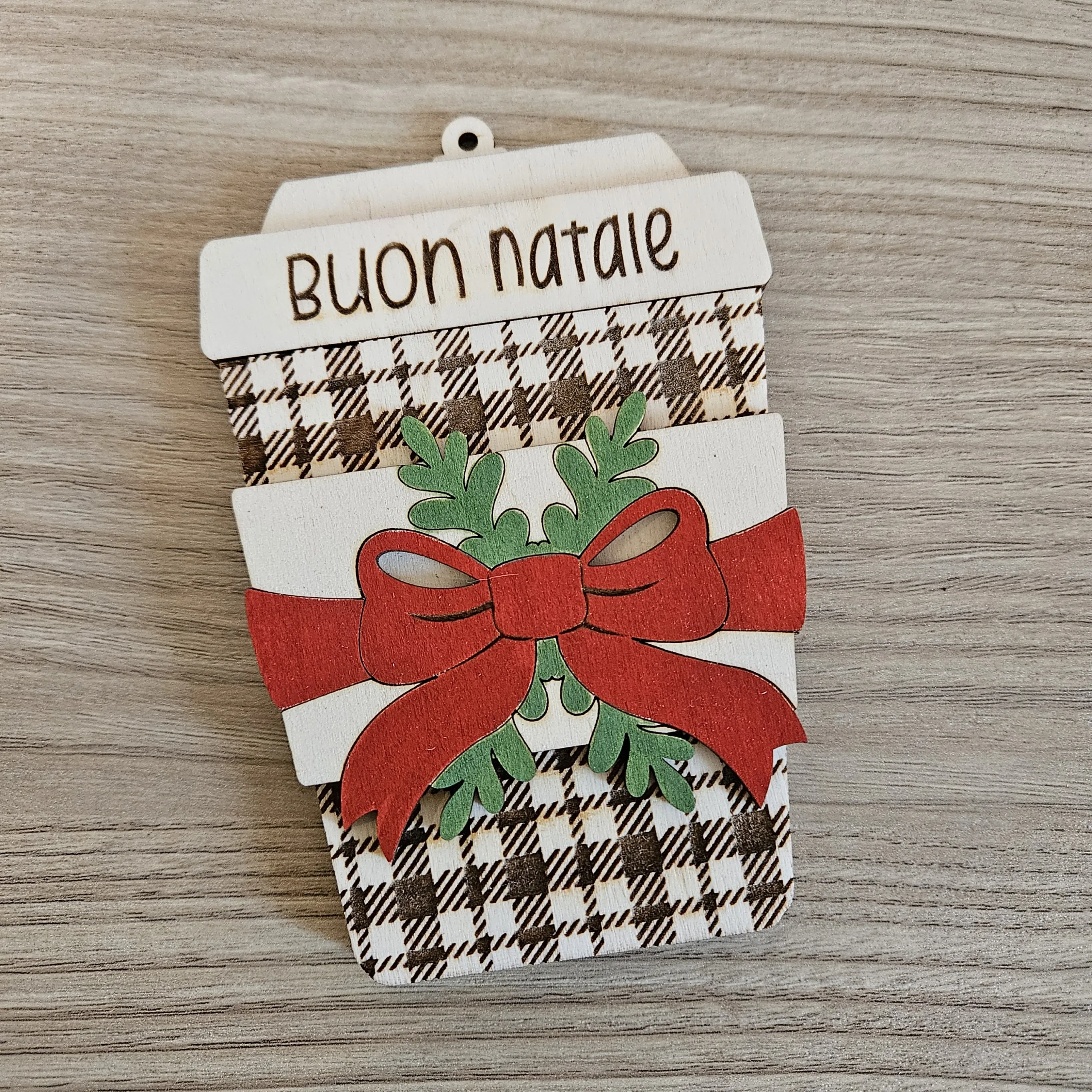 Porta Gift Card in Legno Tazza di caffè