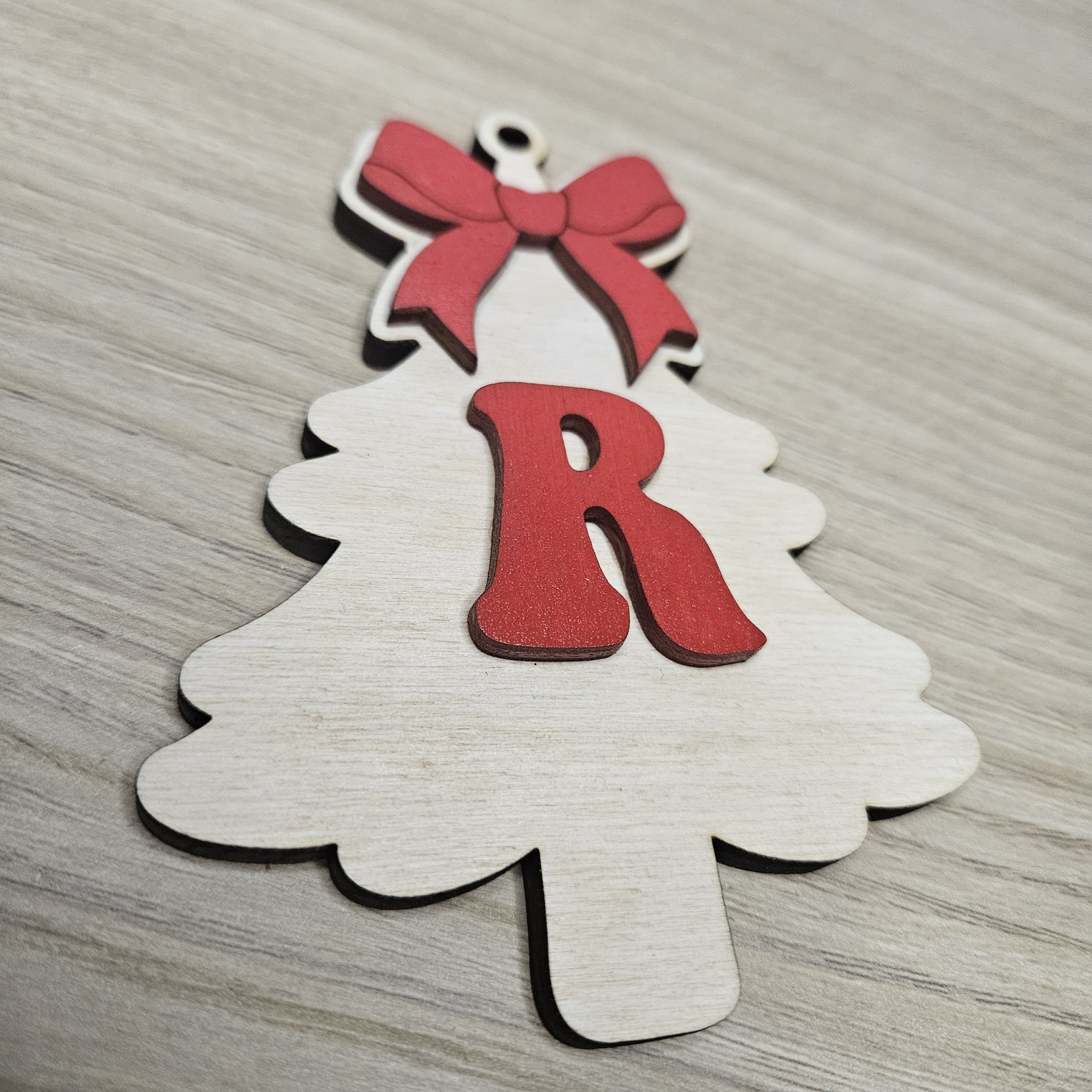 Pallina Alberello con Lettera e Fiocco - immagine 2