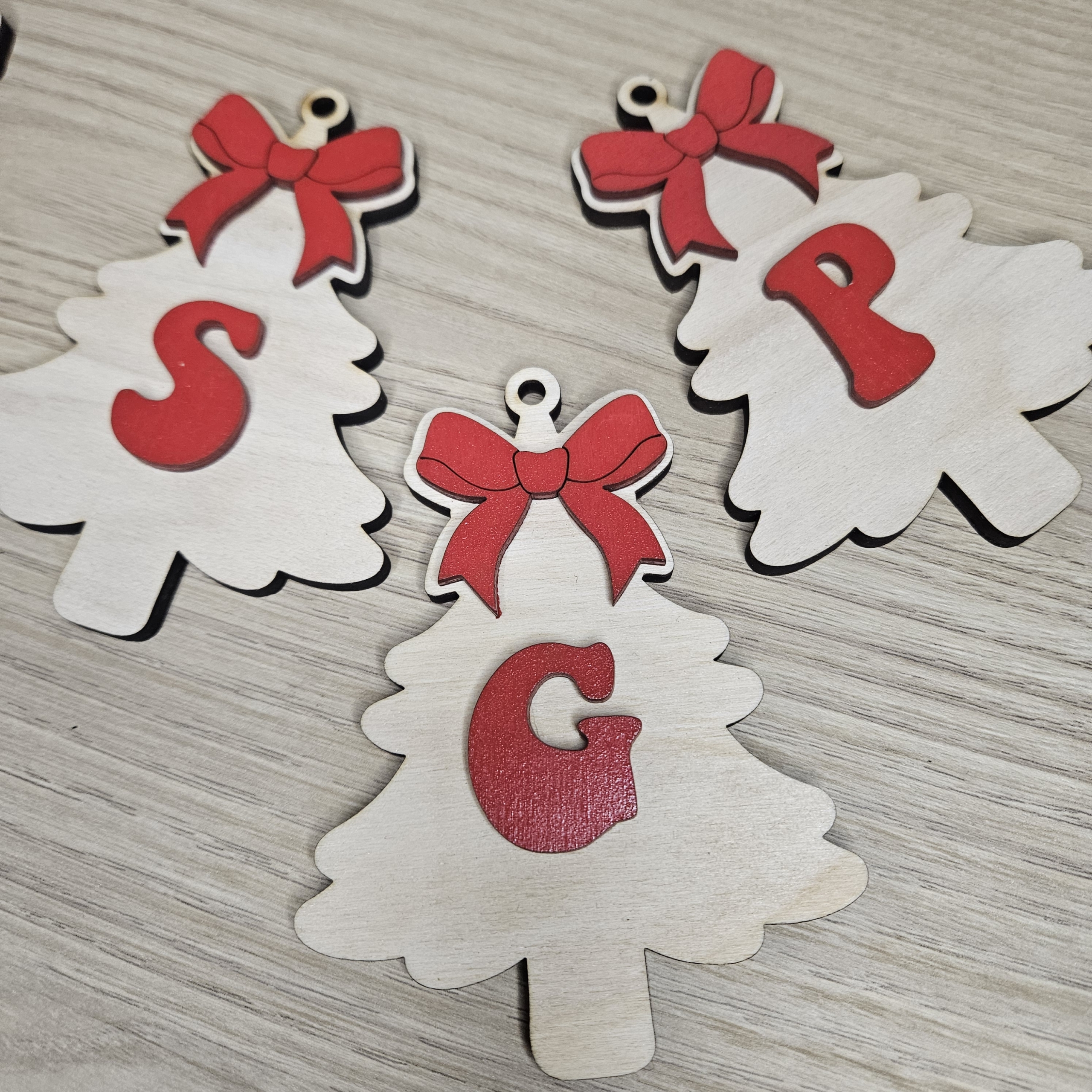 Pallina Alberello con Lettera e Fiocco - immagine 3