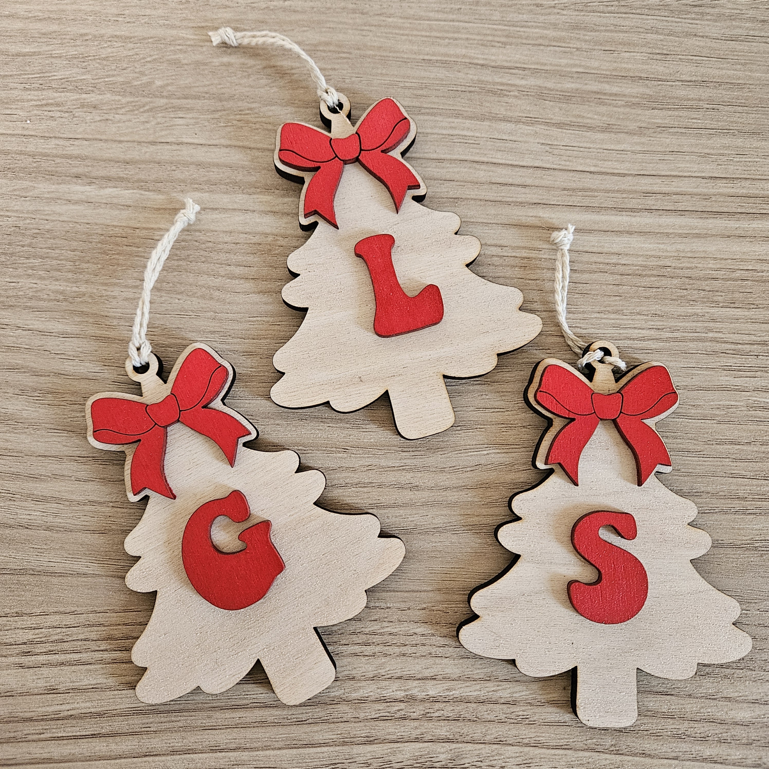 Pallina Alberello con Lettera e Fiocco - immagine 2