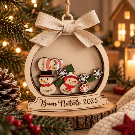 Pallina di Natale shaker Pupazzi di neve