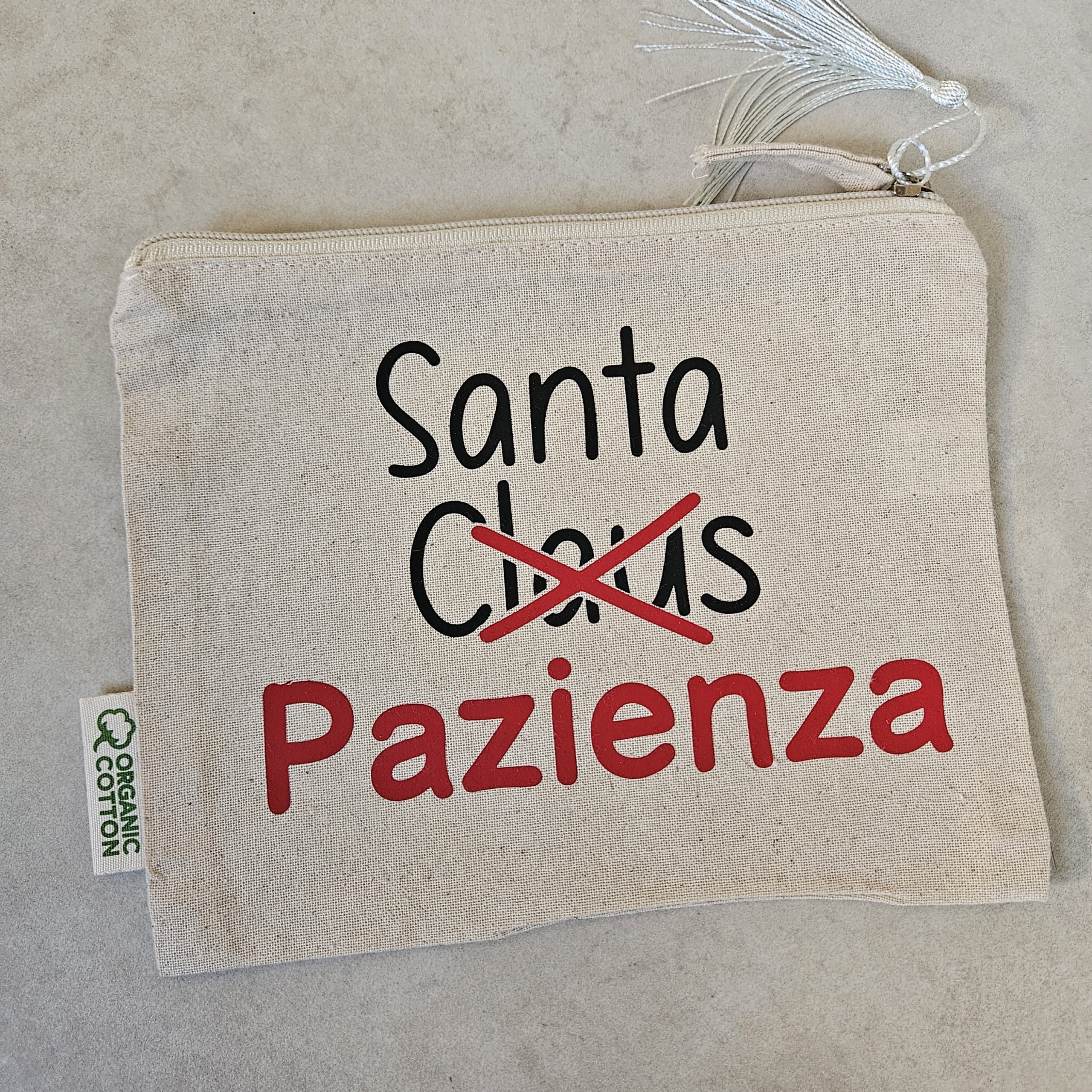 Pochette personalizzata "Santa..PAZIENZA"
