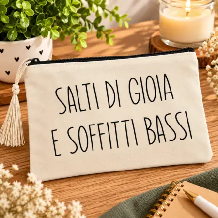 Pochette personalizzata "Salti di gioia e soffitti Bassi"